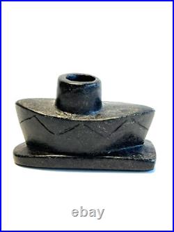 Original Antique Native American Indian Canoe Smoking Pipe Artifact