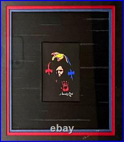 Original Miniature Painting-gary Hummingbird-cherokee Native American-framed