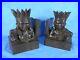 PA Native American Indian Wood Carving Sculptures Bookends Vintage