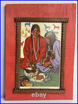 POPS CASEY Pair Folk Art American Indian Native Tramp Art