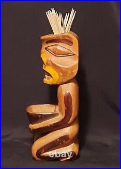 POTLATCH vtg pacific coast tribal indian totem pole bowl alaskan native american