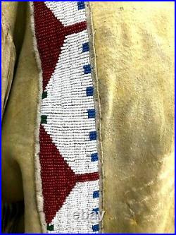 Plains Indian Fringed Beaded War Shirt