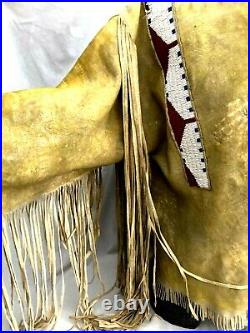 Plains Indian Fringed Beaded War Shirt