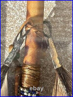 Plains Indians Horn Dance Rattle In Case Vintage Antique Native American