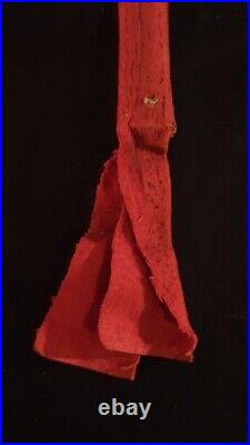 Plains Native America Rattle Indian Made Red Trade Cloth Wrapped 1900-1930