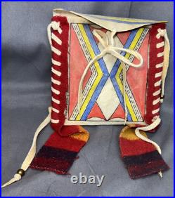 Plains Native American Parfleche Bag Indian Rawhide Painted Document Pouch Nice