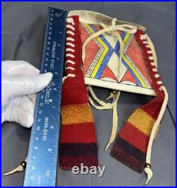 Plains Native American Parfleche Bag Indian Rawhide Painted Document Pouch Nice
