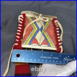 Plains Native American Parfleche Bag Indian Rawhide Painted Document Pouch Nice