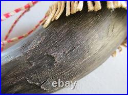 Plains Quilled Ceremonial Buffalo Horn, Native American Indian #wy P-128