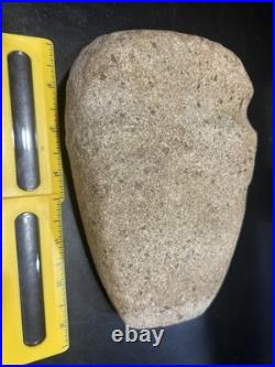 Prehistoric Native American Indian 7-inch Stone 3/4 Grooved Axe Head Artifact