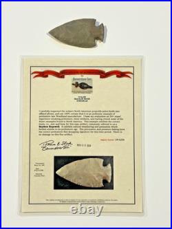 Prehistoric Native American Indian Flint Point & Bannerstone COA 4