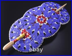 Preowned Native American Handbeaded Hair Piece with Bar 5D07P