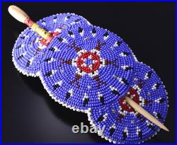 Preowned Native American Handbeaded Hair Piece with Bar 5D07P