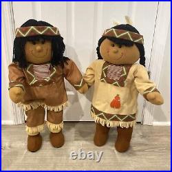 Prima Creations Weighted Native American Indian Boy Girl 24 EXCELLENT CONDITION
