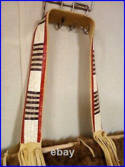 Quilled buffalo calf quiver plains Indian native American