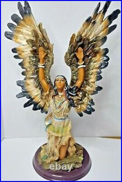 Rare 15 Tall Native American Woman withwings Female Statue/Figure