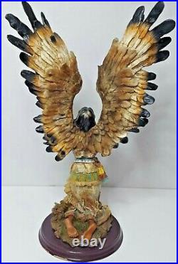 Rare 15 Tall Native American Woman withwings Female Statue/Figure