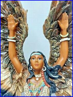 Rare 15 Tall Native American Woman withwings Female Statue/Figure