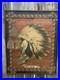 Rare Early 1900s Native American Indian Wall Plaque Chief Minisink 24.75x30.75