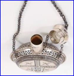 Rare Navajo Sunshine Reeves Sterling Silver Flask