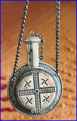 Rare Navajo Sunshine Reeves Sterling Silver Flask