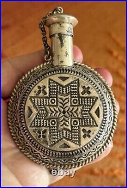 Rare Navajo Sunshine Reeves Sterling Silver Flask