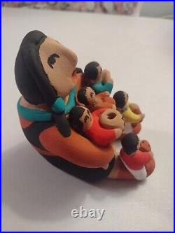 Rare Pueblo Jemez Storyteller with Five Children Native American Pottery Signed