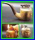 Rare Vintage Native American Indian Head Pipe Shaped Petrol Lighter Working Cond