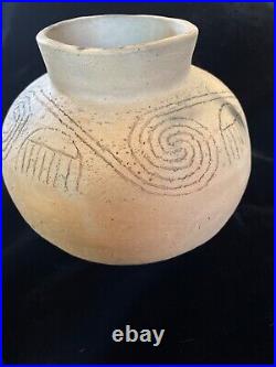 Replica Southeastern Native American Pottery Water Jar Rick Bowman 1995 Alabama