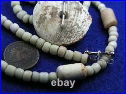 STRAND OF EARLY GLASS TRADE BEADS, SHELL and BONE BEADS CALIFORNIA