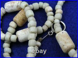 STRAND OF EARLY GLASS TRADE BEADS, SHELL and BONE BEADS CALIFORNIA