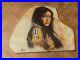 Sandra Native American Tribal Indian Lady Hand Painted Stone Slab Picture Decor