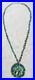 Santo Domingo Indian Sterling Silver Royston Turquoise Shell Pendant & Necklace