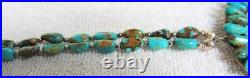 Santo Domingo Indian Sterling Silver Royston Turquoise Shell Pendant & Necklace