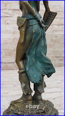 Sign Milo Native American Indian Girl Bronze Sculpture Figure Statue Figure