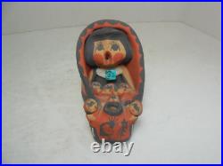Signed Jemez Pueblo Storyteller Figurine Statue Native American Indian Five Kids