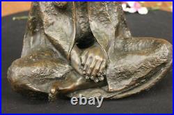 Signed Native American Indian Warrior Bronze Sculpture Figure Figurine Sale deco