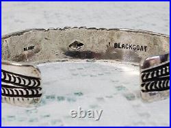 Sterling Cuff Bracelet by Navajo Artist Jennie Blackgoat 39.6 Grams