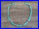 Sterling Silver Navajo Pearl & Turquoise 19 Necklace by I. John
