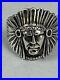 Sterling Silver RING Indian Chief Head Size 13.5 Heavy Native American