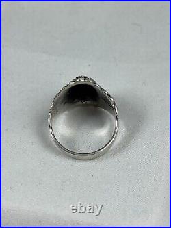 Sterling Silver RING Indian Chief Head Size 13.5 Heavy Native American