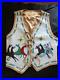 Superb Native American Beaded Leather Vest, Chief & Horses Motiff, Sd-082307800