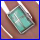 Sz10 Large Native American Turquoise Sterling channel inlay ring