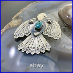 Tim Yazzie Native American Sterling Thunderbird withTurquoise Unisex Pendant