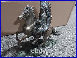 Top Collection Chief Sitting Bull on Horseback Statue Native American Sculp