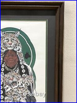 Troy Anderson American Indian Portrait Limited Edition Print, Signed, Framed