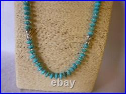 Turquoise and Sterling silver Native American Navajo Southwestern Style Necklace