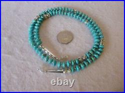 Turquoise and Sterling silver Native American Navajo Southwestern Style Necklace