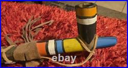 Two Native American Indian Hand Carved Peace Pipes