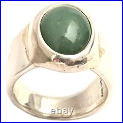 UNFORGETTABLE VINTAGE NAVAJO Wyoming Aventurine STERLING SILVER RINGsz10.45